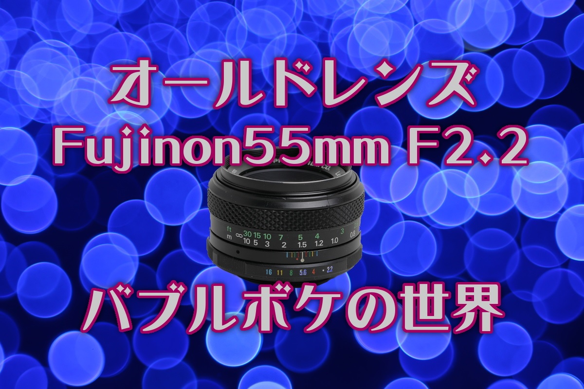 バブルボケレンズ FUJINON 55mm/f2.2 作例あり - レンズ(単焦点)